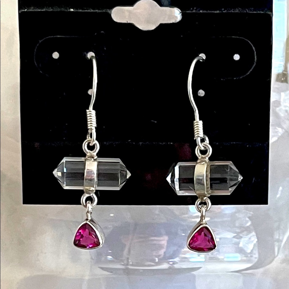 New ⭐️ White Topaz Sterling Silver Earrings